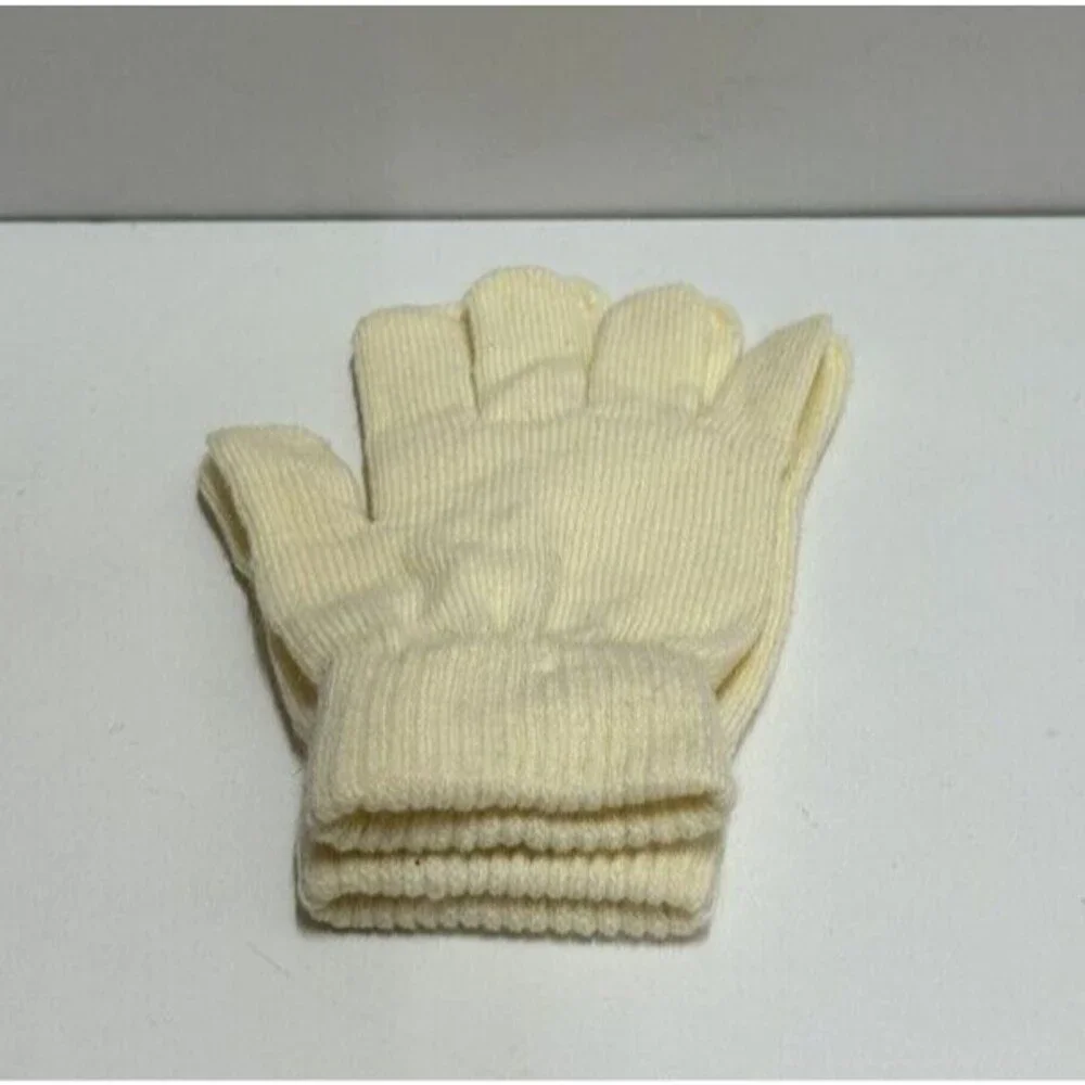 Girls one size fits all youth 4 to 16 magic gloves ivory - set of 5 pairs
